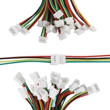 40 Pcs JST 1.25mm 4 Pin Male Female Connector Wire 26AWG 3.93" Cable 20 Pairs