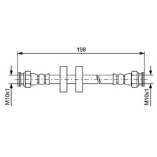 1x ORIGINAL® Bosch Bremsschlauch Hinten für Fiat GRANDE PUNTO QUBO PUNTO EVO