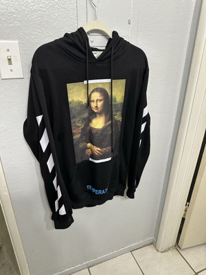 Men's Off-White OFF WHITE Mona Lisa Hoodie Size Large Cotton   BLK