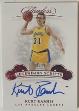 2018-19 PANINI FLAWLESS KURT RAMBIS LEGENDARY SCRIPTS RED SP ON CARD AUTO #10/15