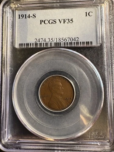 1914-S LINCOLN 1C VF35