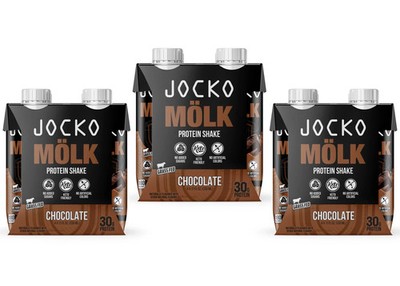 (3 pack) Jocko Fuel Protein Shake, Chocolate, 11oz, 4 Count 30g Protein