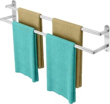 Double Towel Bar 32 Inch, Towel Rack for Bathroom, Wall Mount Bathroom
