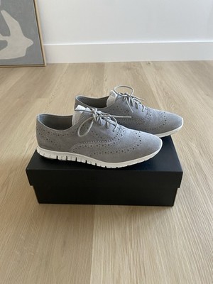 Cole Haan Women s Zerogrand Wing Oxford Closed Hole II  Suede Size 7 W14477 Grey