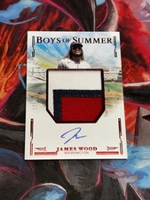 2025 Panini Boys Of Summer /49 SP James Wood Tri Color Patch/Auto #JMS-JW Nats