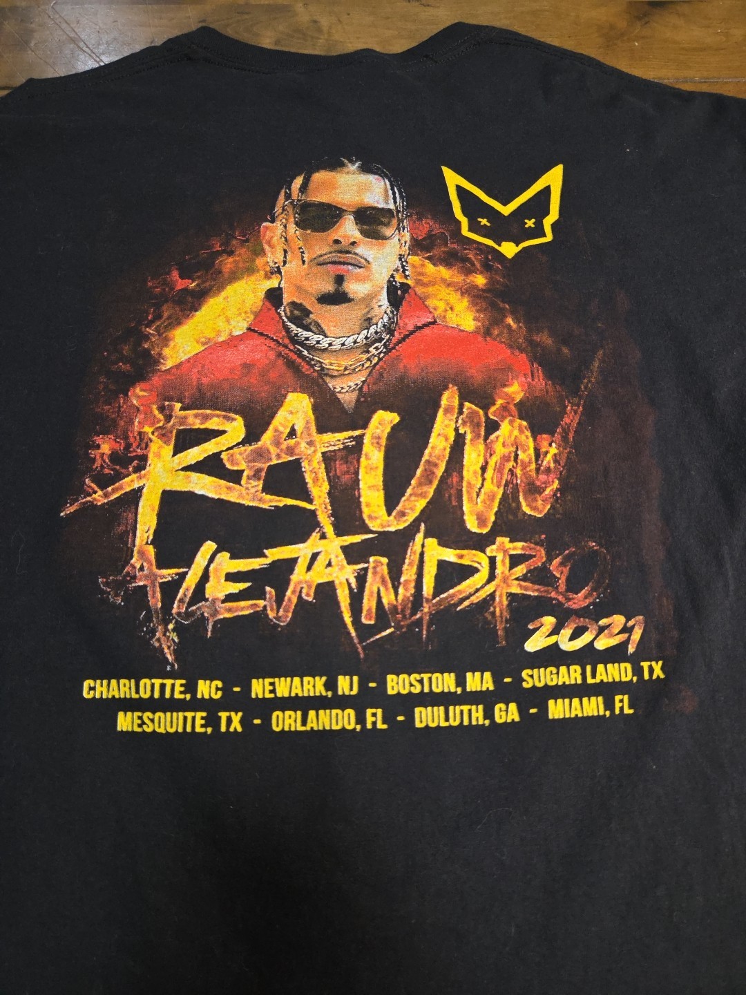 Rauw Alejandro 2021 World Tour Concert T-Shirt Black Men's Size Xl image 5