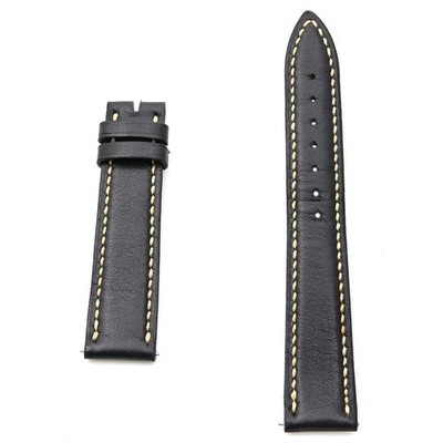Franck Muller Geneve Black Leather 16mm x 14mm Watch Band Straps 23D