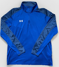 Under Armour HeatGear 1/4 Zip Long Sleeve Pullover w/ Mock Neck   Men's L Loose