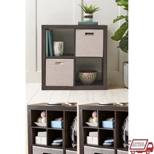 Cube Shelf Organizer Storage Unit Divided Sections Open Back Design Multiple Use