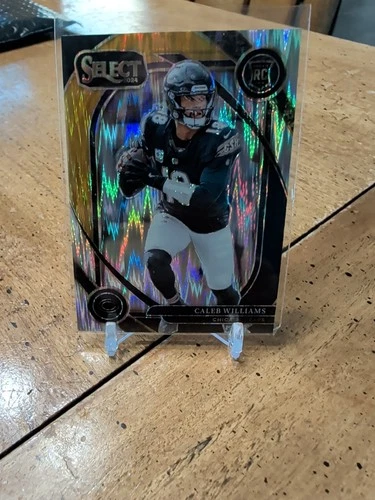 2024 Panini Select - Club Level Caleb Williams 216 Black & Gold Shock Prizm (RC)