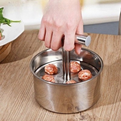 Edelstahl Frikadellenmaschine Presse Manuell Küche Kochen Form Werkzeug