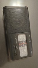 SONY ICF-380 FM/AM Receiver 6  Handheld Portable Radio Blk Tested  Works Great 