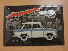 Blechschild Trabant Berlin OVP 20x30 Deko Werkstatt Retro DDR Trabi Vintage