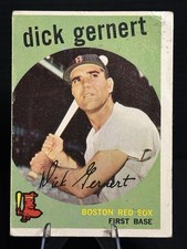 1959 Topps - Dick Gernert #13 Boston Red Sox Vintage Baseball Card