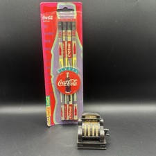 Vintage 1995 Always Coca-Cola No. 2 Pencils/Miniature Die-cast Pencil Sharpener