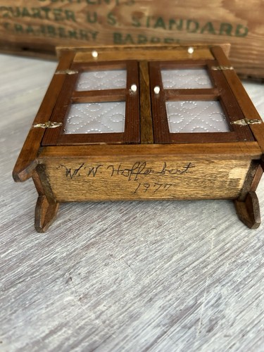 Casa de muñecas miniatura firmada artesanalmente pastel seguro Hutch Hoffabert 77 - Imagen 3 de 6