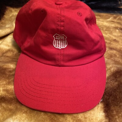 Hat Cap Mens Union Pacific Railroad Red Strap Back Adj