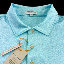 Peter Millar Summer Comfort Performance Stretch Tropical Cocktail Polo Shirt LRG