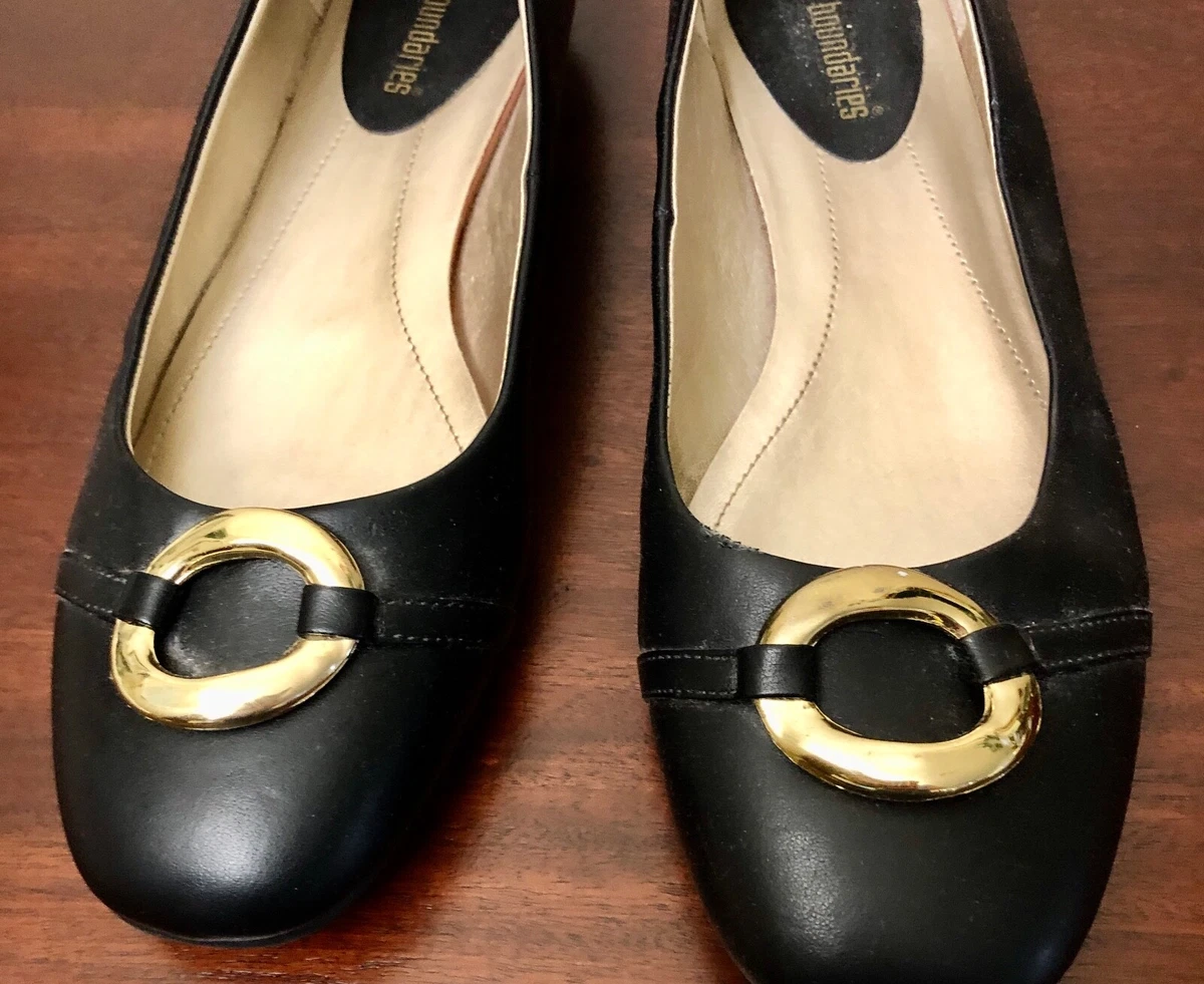 No Boundaries Black Round Toe Ballet Flats Slip On Comfort Casual