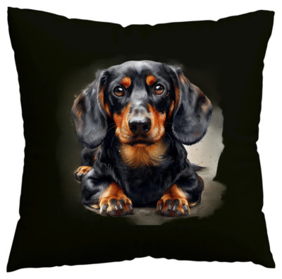 Kissenbezug Dackel Dachshund Teckel Jagdhund Jagt Dackelwelpe Dac Schwarz 402881