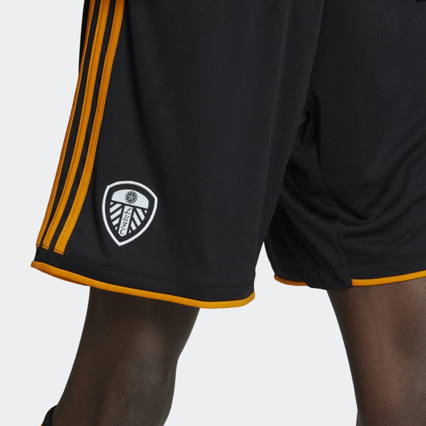 adidas Mens Shorts Leeds Utd M Black 3rd Football Soccer Aeroready