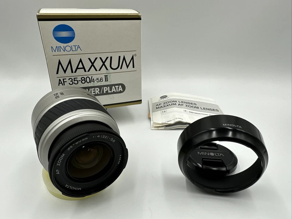 Minolta 35-80mm f4-5.6 II ZOOM Silver Lens for Minolta Maxxum & Sony CAMERAS - Image 3 of 4