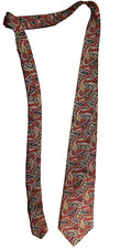 Brooks Brothers paisley tie, red, blue, and yellow, unique, preppy, trad, Ivy