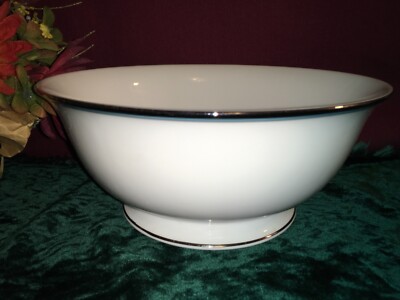 Kate Spade New York Library Lane Aqua Round Serving Bowl NEW with tags USA 9 