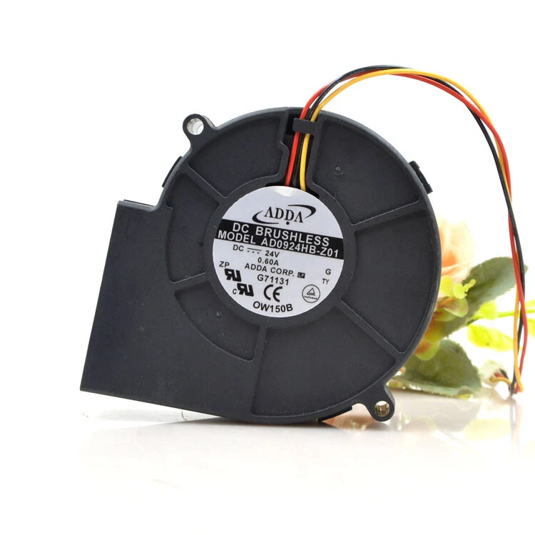 1pc ADDA AD0924HB-Z01 24V 0.60A 9733 9.7CM 3-wire turbo blower cooling fan - Image 4 of 4