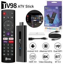 Media Player Fire TV Stick 8K HD Android 14.0 WiFi Bluetooth Voice Remote