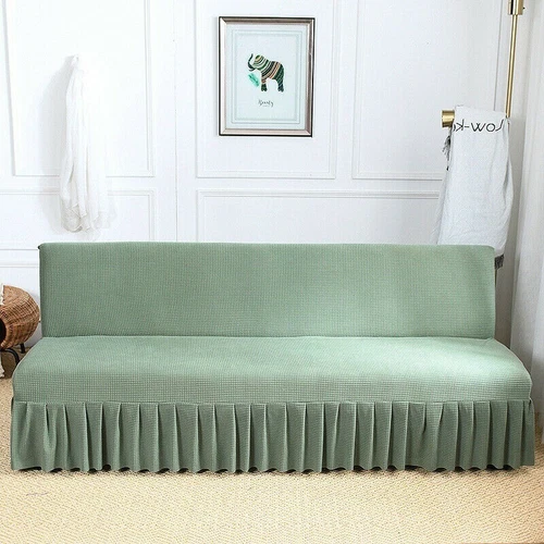 Stretch Armlos Schlafsofa Bezug Futon Schonbezug Rock Voll Faltbar Elastisch 8 Farben - Bild 19 von 35