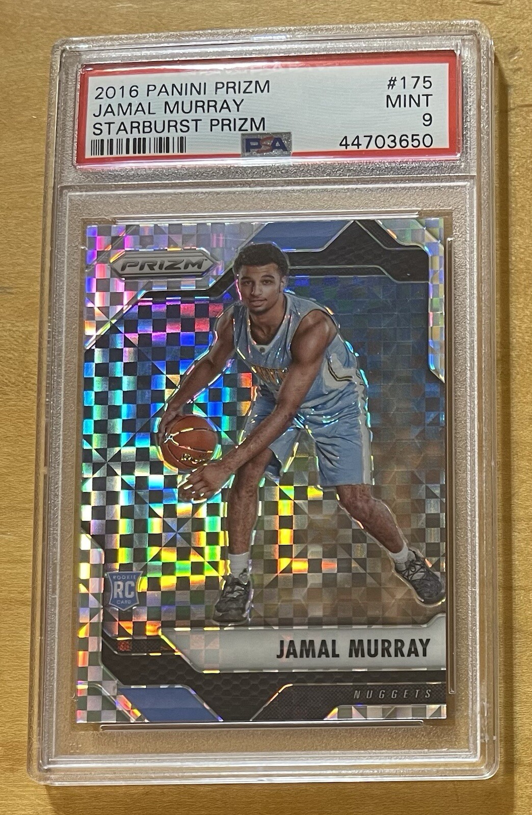 Jamal Murray Rookie 2016 Panini Prizm Starburst Prizm #175 PSA 9 Mint Nuggets