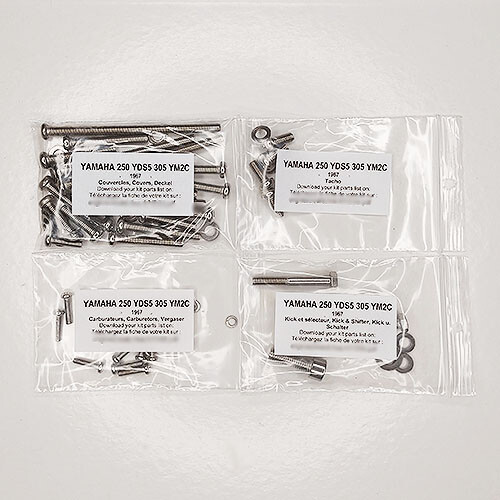 Kit vis Phillips inox moteur Yamaha 250 DS5 YDS5 305 YM2