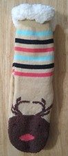 Christmas Comfy Reindeer Slipper Socks-Womens size 6-8-NWT