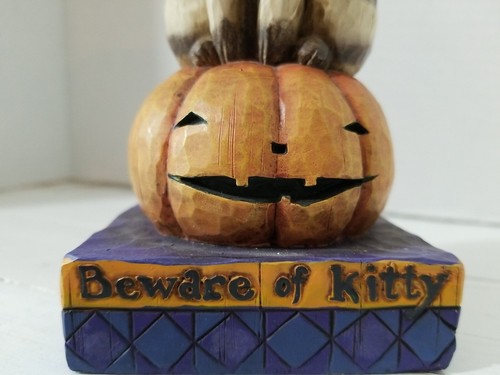 Figura coleccionable Jim Shore Halloween gato a rayas figura J18100 - Imagen 7 de 13