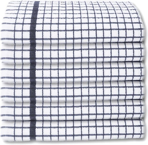 6x Large Terry Tea Towels 45x65cm – 100% Cotton Luxury Check Soft Kitchen Towels - Picture 17 of 26