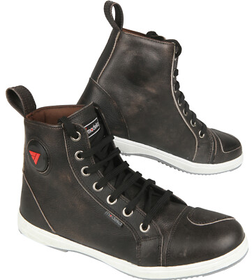 Leder Motorradschuhe 45 MODEKA Motorradschuhe LANE Schwarz Sneaker