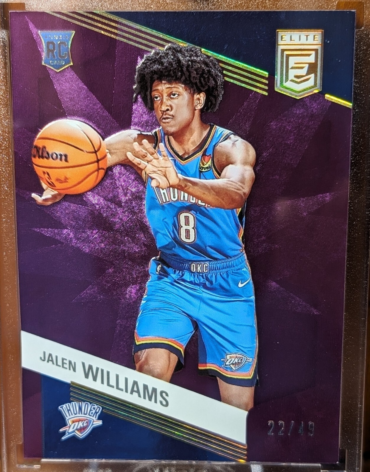 Jalen Williams Rookie Elite Purple #'d 22 of 49! 2022-23 Donruss Elite #213