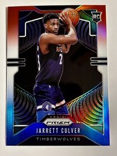 2019-20 Prizm Jarrett Culver Red White & Blue Rookie RC #252 Timberwolves