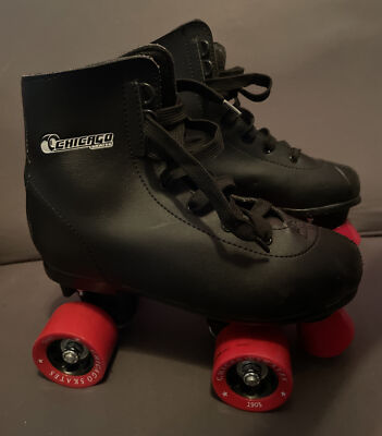 Chicago Boys Rink Roller Skate - Black Youth Quad Skates - Size 3