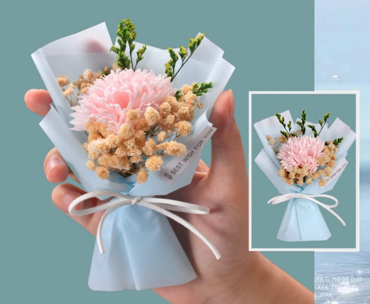 Мини навсегда букет, мини автомобиль букет, безмятежный мини навсегда букет, мини искусственный - Изображение 3 из 4