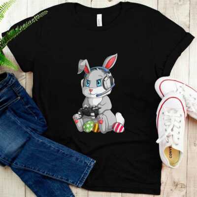 Happy Easter Day Bunny Egg Funny Boys Girls Kids Gamer T Shirt
