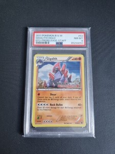 Pokemon Gigalith Staff Prerelease B&W Emerging Powers 53/98 PSA 8