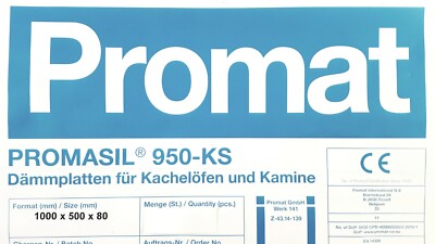  Promat Promasil 950 KS Isolierplatte Wärmedämmung 1 Platte 1000 x 500 x 80 mm