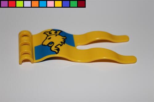 Lego Duplo - Fahne - Flagge - gelb blau - Löwe - Löwenritter - Ritterburg - Bild 1 von 1