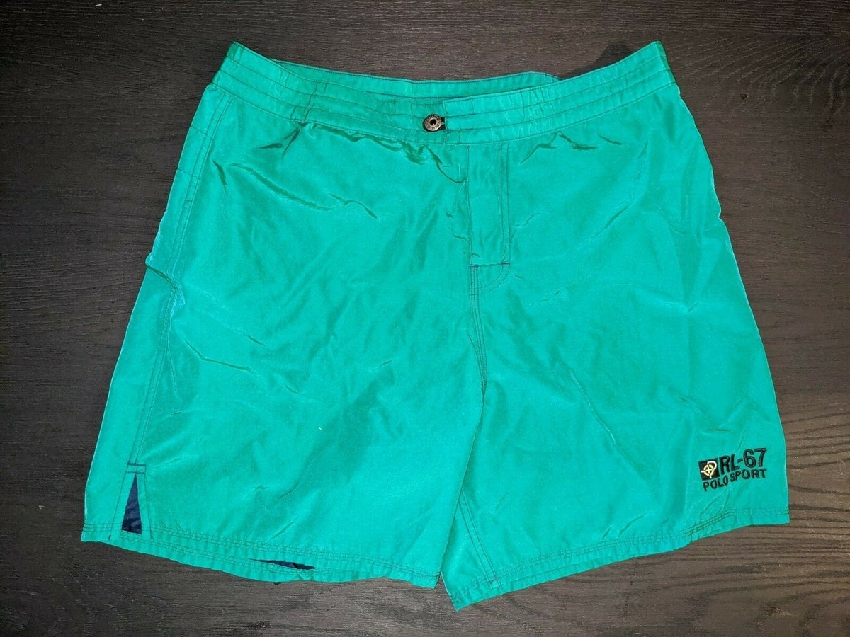 Polo Sport Ralph Lauren Swim Trunks Board Shorts Men's 38 Green