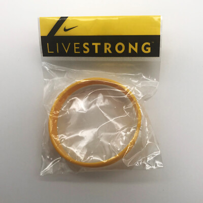 Genuine Nike Livestrong Yellow Wrist Band Lance Armstrong Bracelet