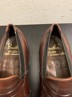 E.T. Wright Mens Size 12 Brown Classic Slip-On Leather Buckle Strap Loafer Shoes E.T. Wright Mens Sz 12 A- Slip-On Cordovan Brown Leather  main image 3