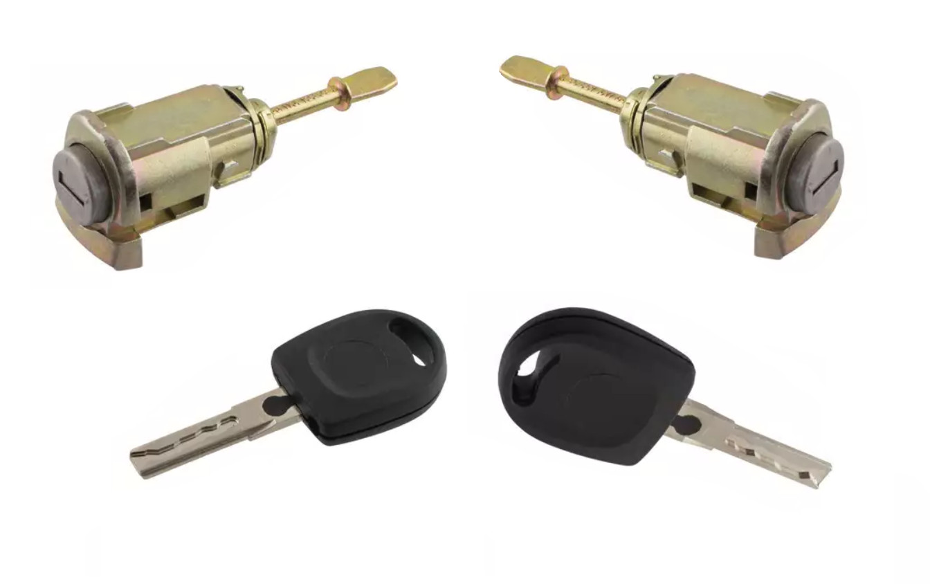 Paire de cylindres serrure de porte VW Passat B5 3B 1996-2005 kit de verrouillage clés