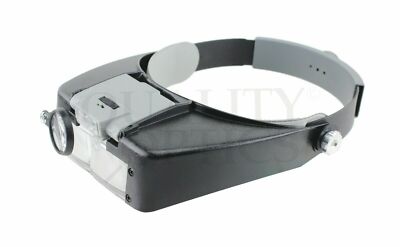 Quality Optics  USA Illuminated Adjustable Jeweler Magnifier (1.5x - 8.5x) Visor